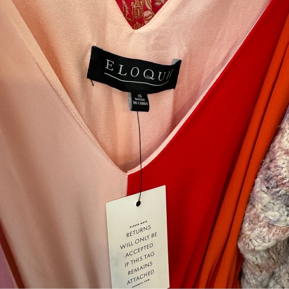 NWT Eloquii Striped Parachute Midi Dress 16 - Picture 11 of 11